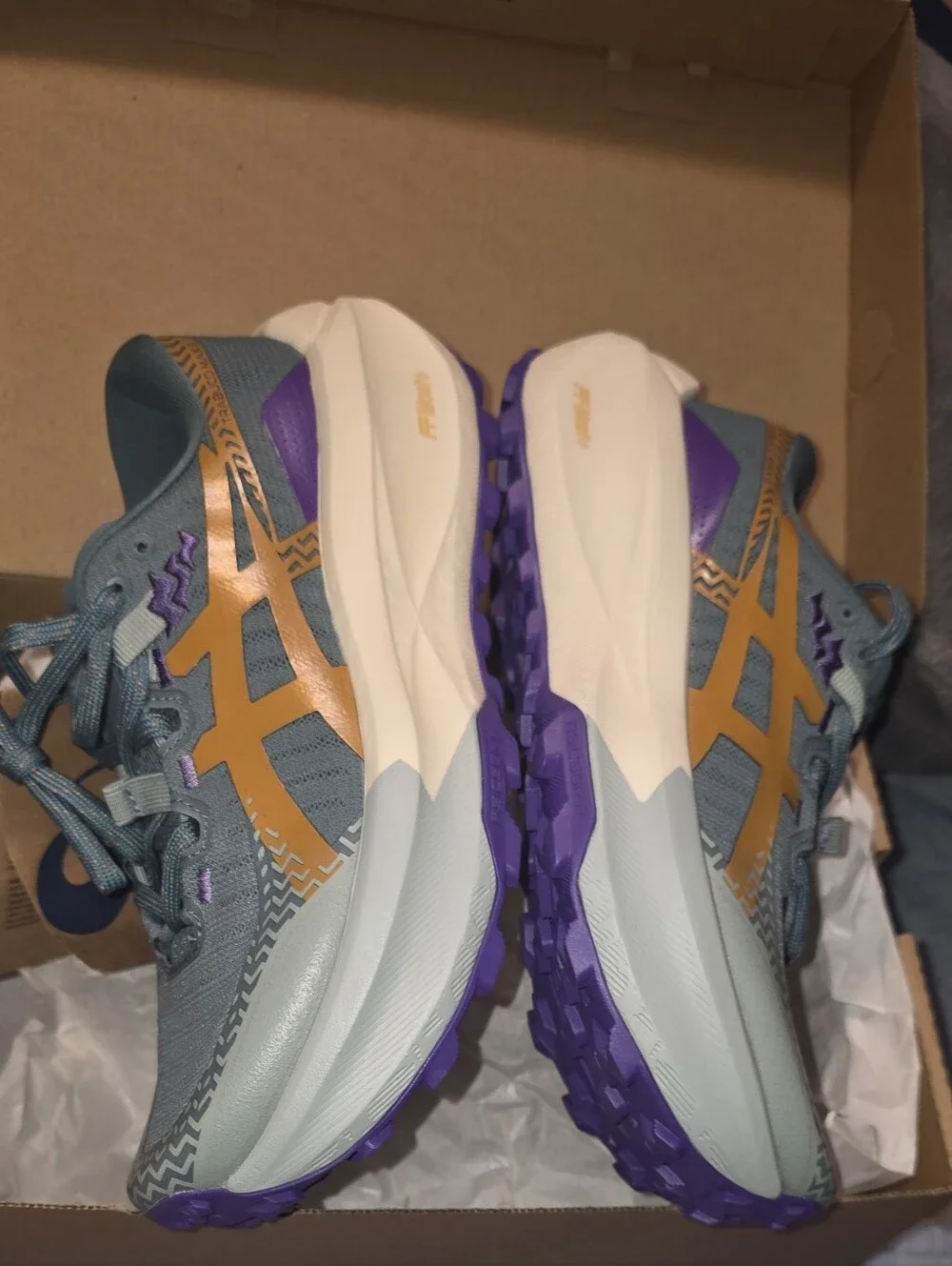 ASICS Trabuco Max 5 Women’s Trail Running Shoes Teal/Amethyst Size 6.5 NIB